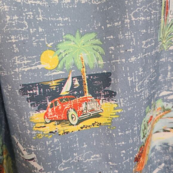 Original Penguin Men's Blue Lightweight Elastic Waistband Tropical Swim Trunks L - Picture 5 of 14